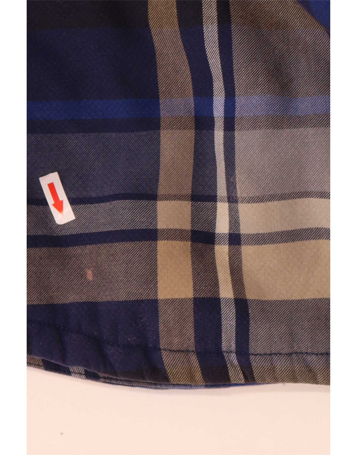 Marks & Spencer Mens Overshirt Lumberjack Shirt XL Blue Check Polyester