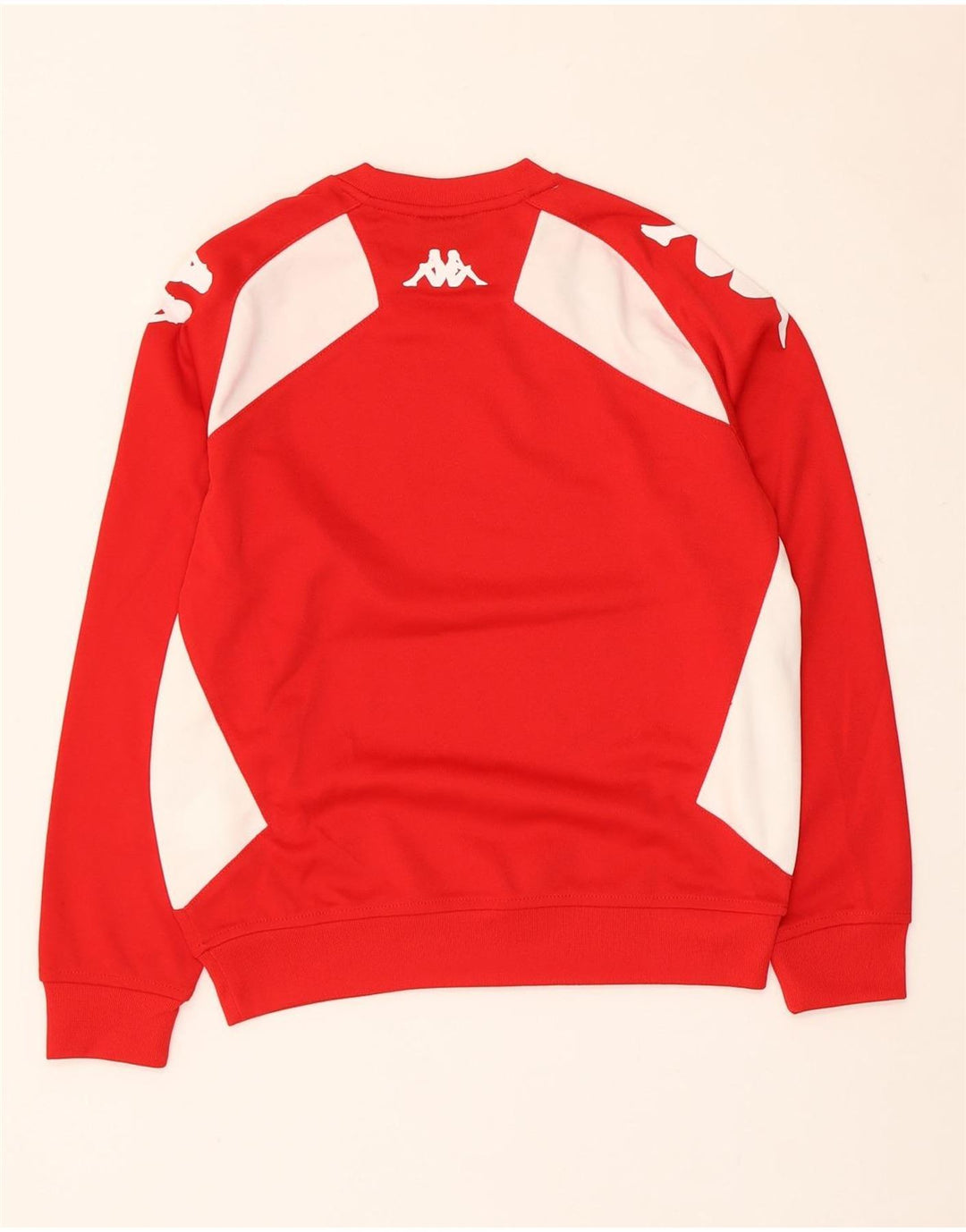Kappa Boys Graphic Sweatshirt Jumper 11-12 Years Red Colourblock Polyester