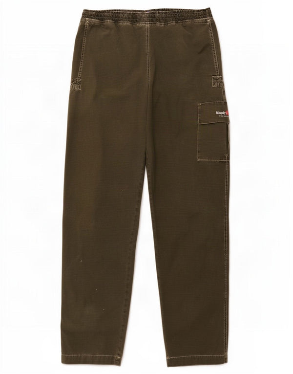 Murphy & Nye Mens Straight Cargo Trousers 2XL W42 L34 Green Cotton