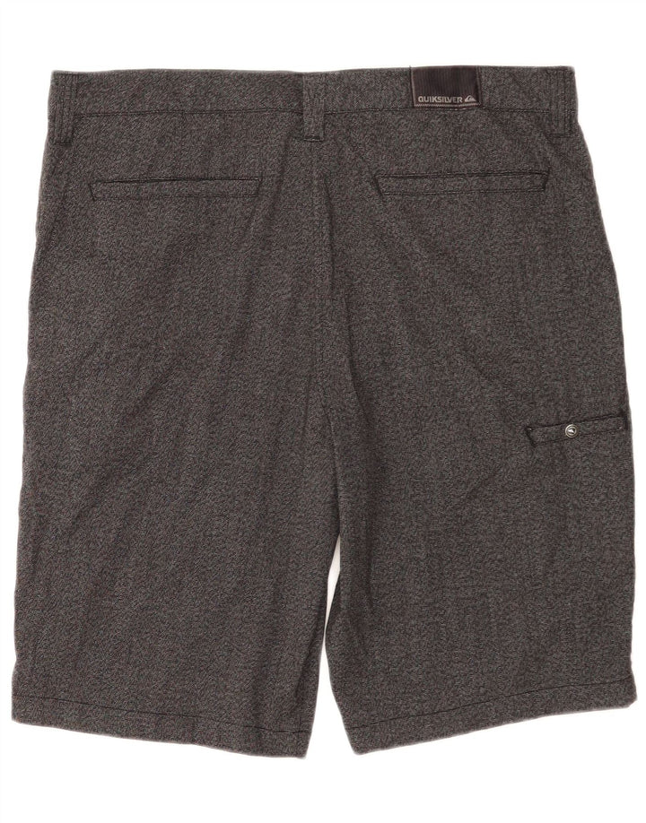 Quiksilver Mens Zathan Cargo Shorts W34 Large Grey Polyester