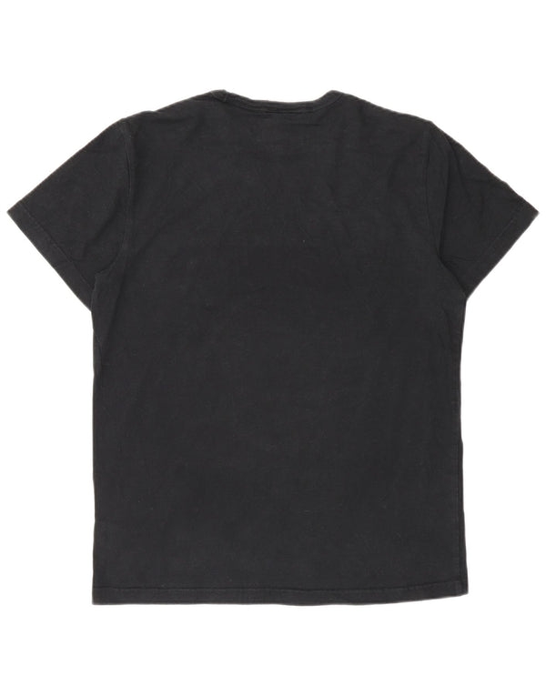 Champion Mens Graphic T-Shirt Top Small Black Cotton