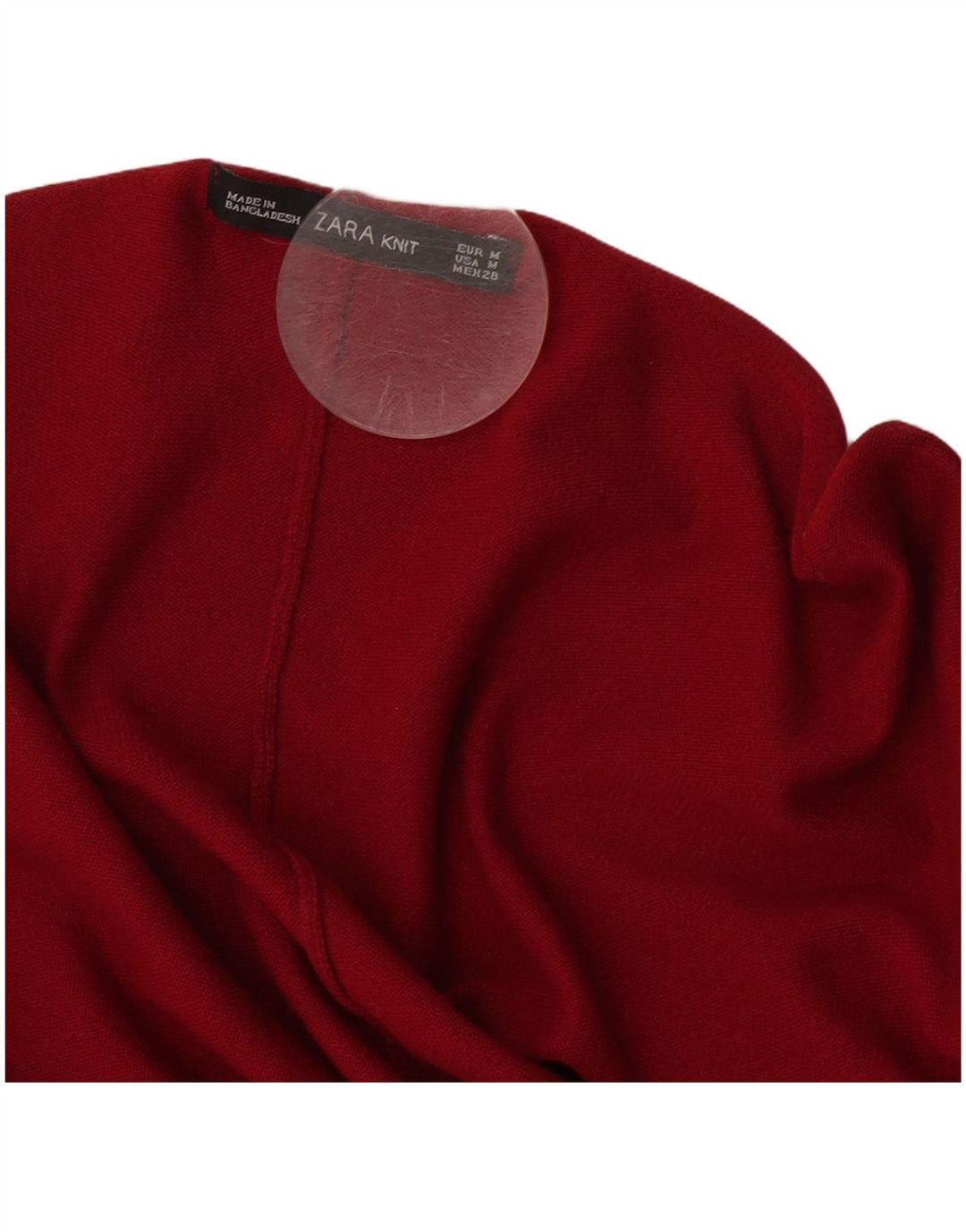 ZARA Womens Longline Open Cardigan Sweater UK 14 Medium Maroon