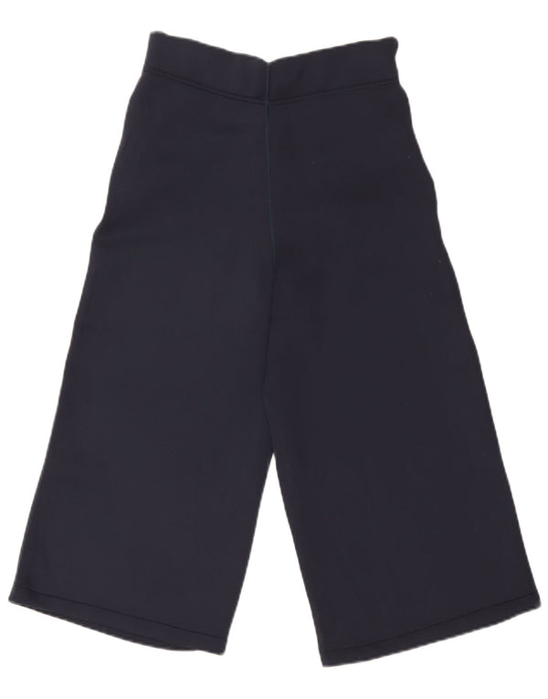 Nike Womens High Waist Capri Tracksuit Trousers UK 6 XS Navy Blue Polyester