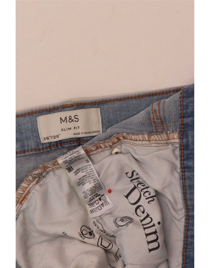 Marks & Spencer Mens Slim Jeans W36 L29 Blue Cotton