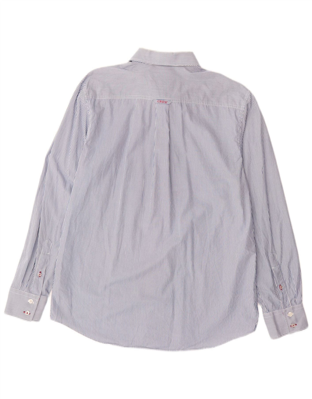 CREW CLOTHING Mens Classic Fit Shirt Large Blue Pinstripe Cotton