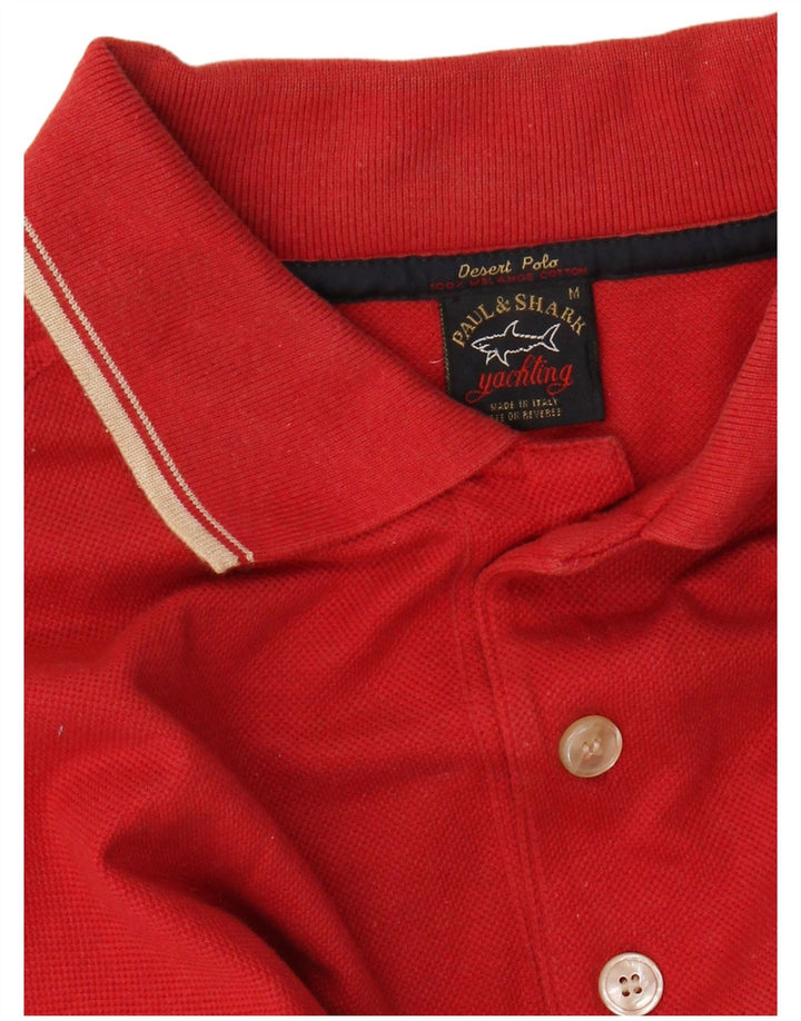 PAUL & SHARK Mens Polo Shirt Medium Red