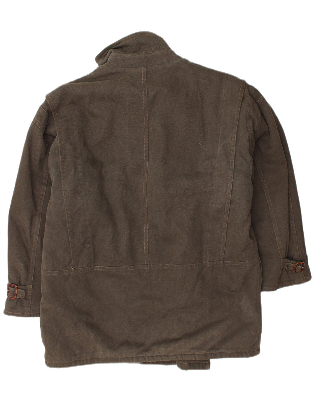 VINTAGE Mens Sherpa Jacket UK 40 Large Brown Cotton