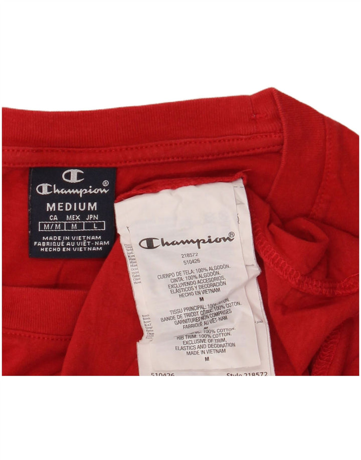 Champion Mens Stanford Graphic T-Shirt Top Medium Red Cotton