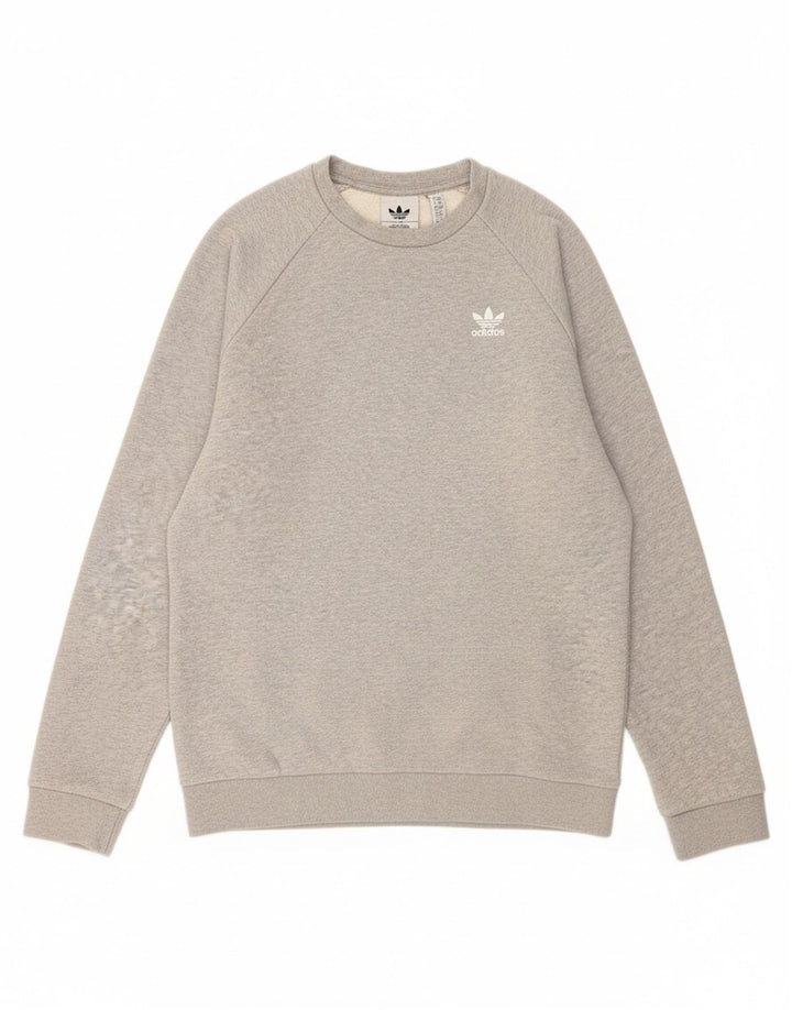 ADIDAS Mens Sweatshirt Jumper XS Grey Cotton