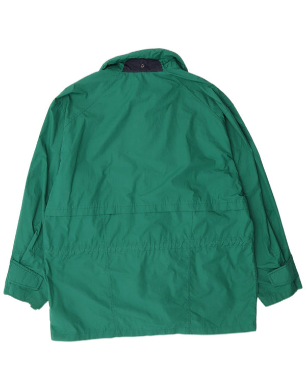 Vintage Mens Windbreaker Jacket UK 42 XL Green Polyester