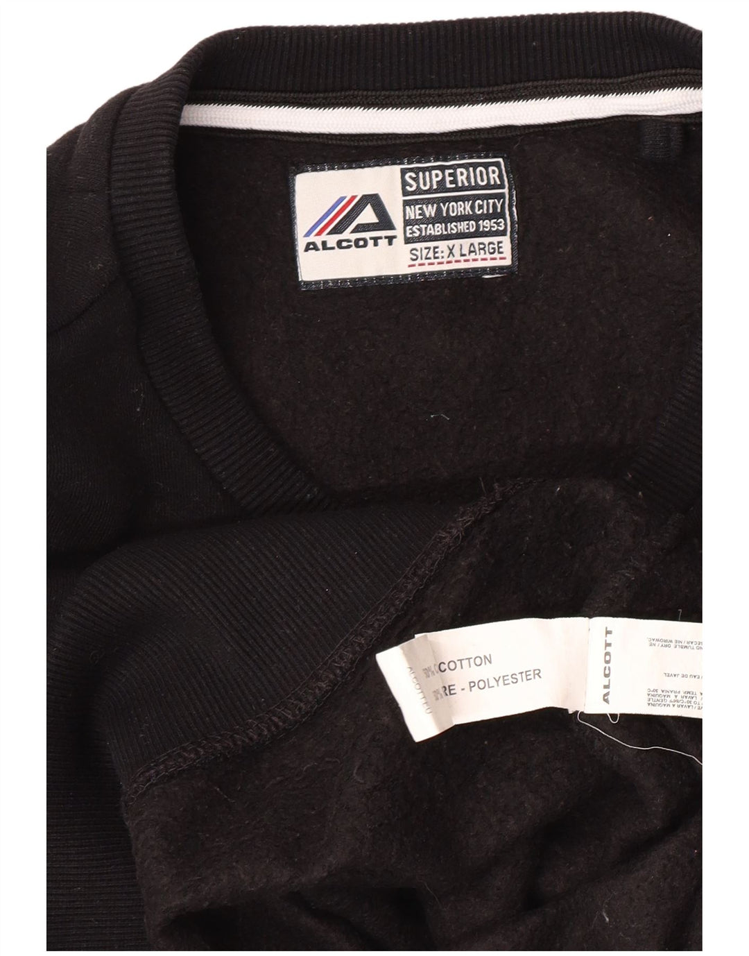 ALCOTT Mens New York City Graphic Sweatshirt Jumper XL Black Cotton