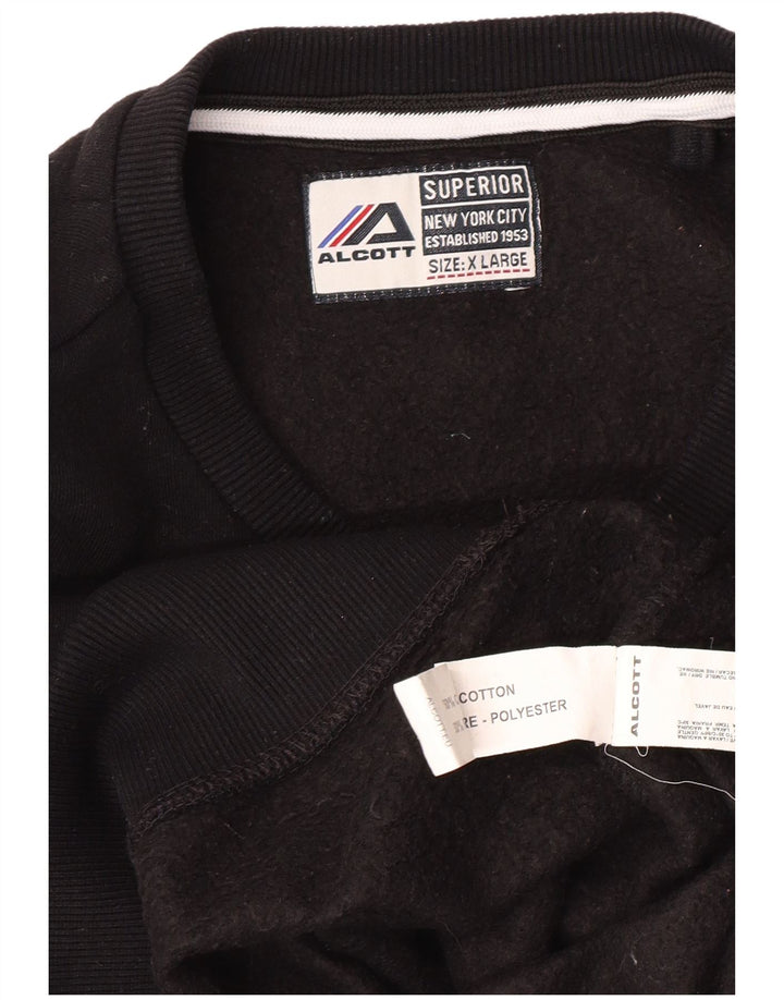 ALCOTT Mens New York City Graphic Sweatshirt Jumper XL Black Cotton