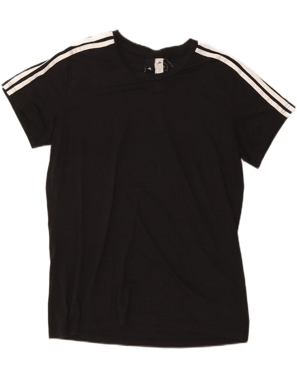 ADIDAS Womens T-Shirt Top UK 20/22 XL Black Polyester