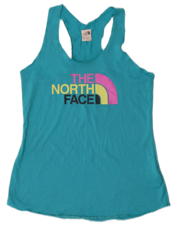 The North Face Womens Graphic Vest Top UK 12 Medium Blue Polyester