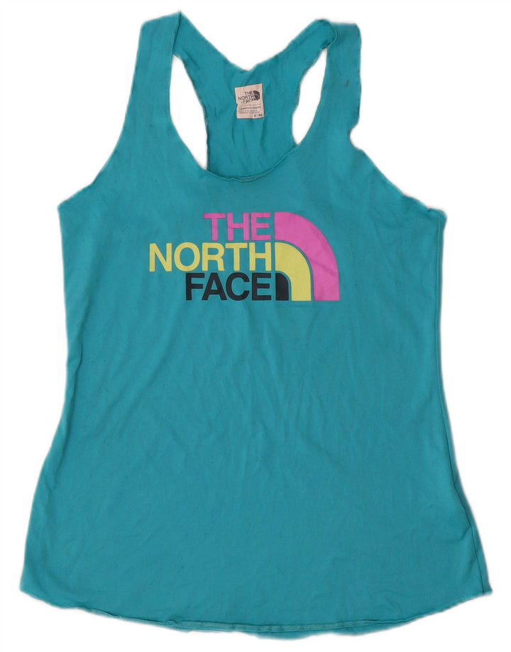 The North Face Womens Graphic Vest Top UK 12 Medium Blue Polyester