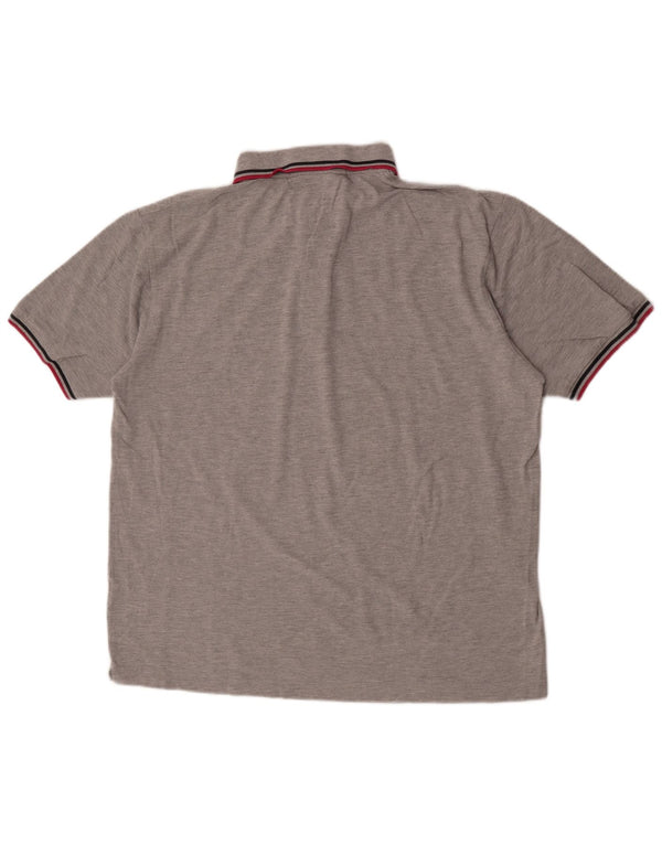 Kappa Mens Polo Shirt 2XL Grey Flecked Cotton