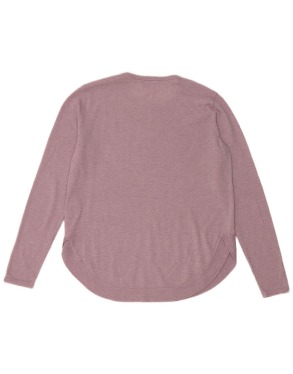 Fat Face Womens Oversized Crew Neck Jumper Sweater UK 10 Small Purple