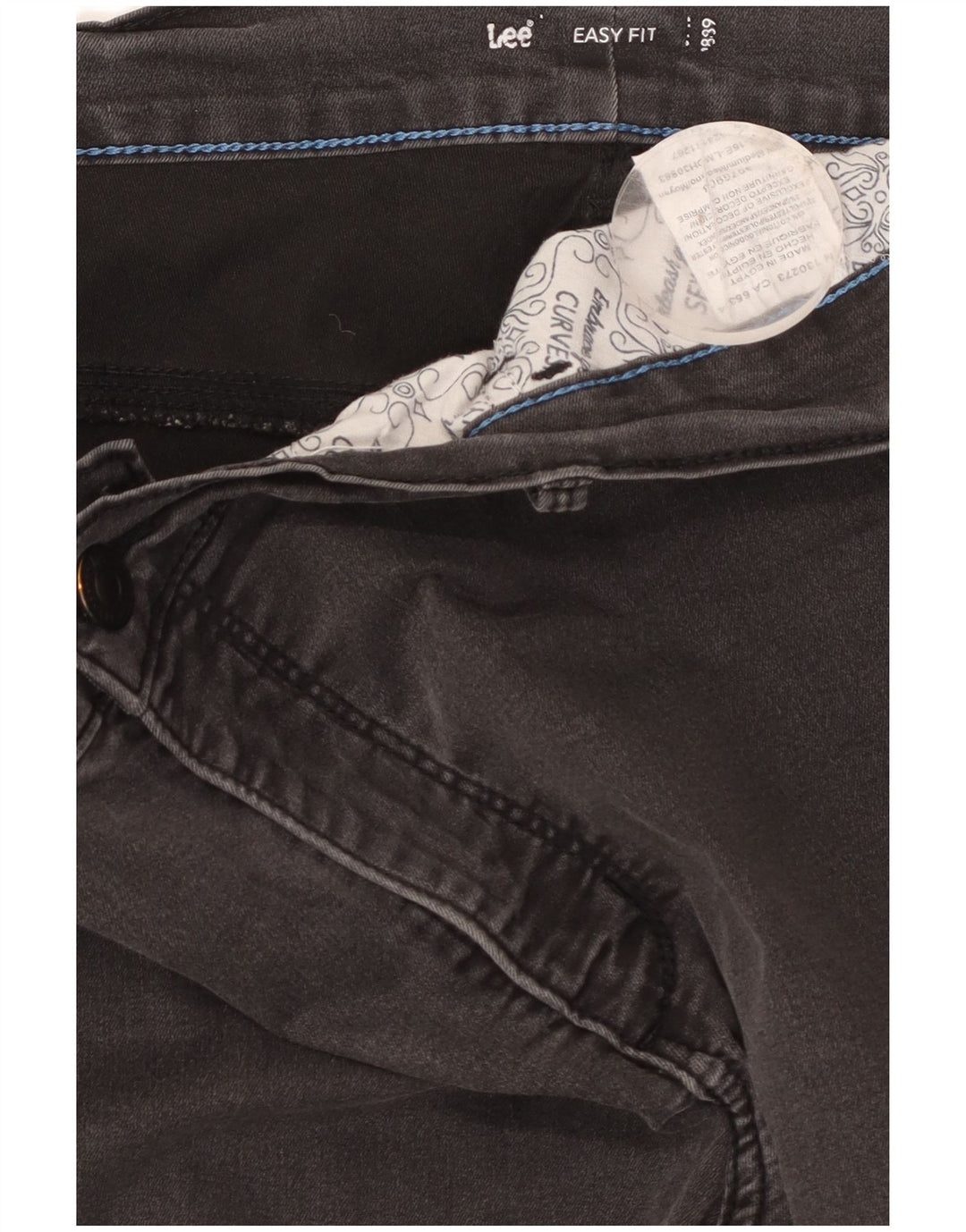 Lee Womens Easy Fit Skinny Jeans W38 L29 Grey Cotton