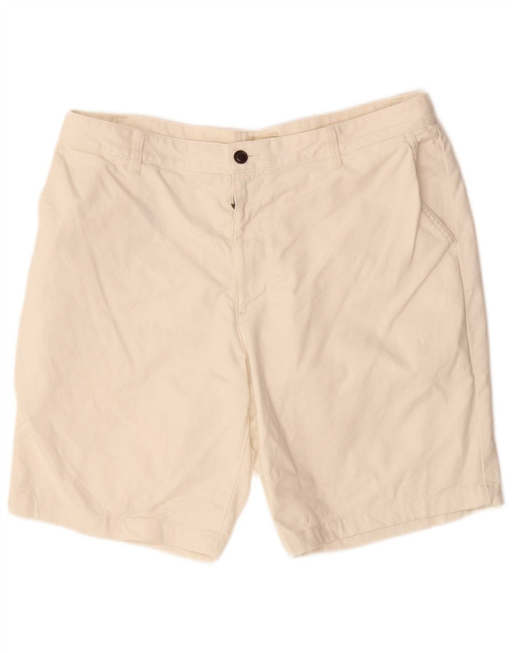 DOCKERS Mens Cargo Shorts W36 Large Off White Cotton