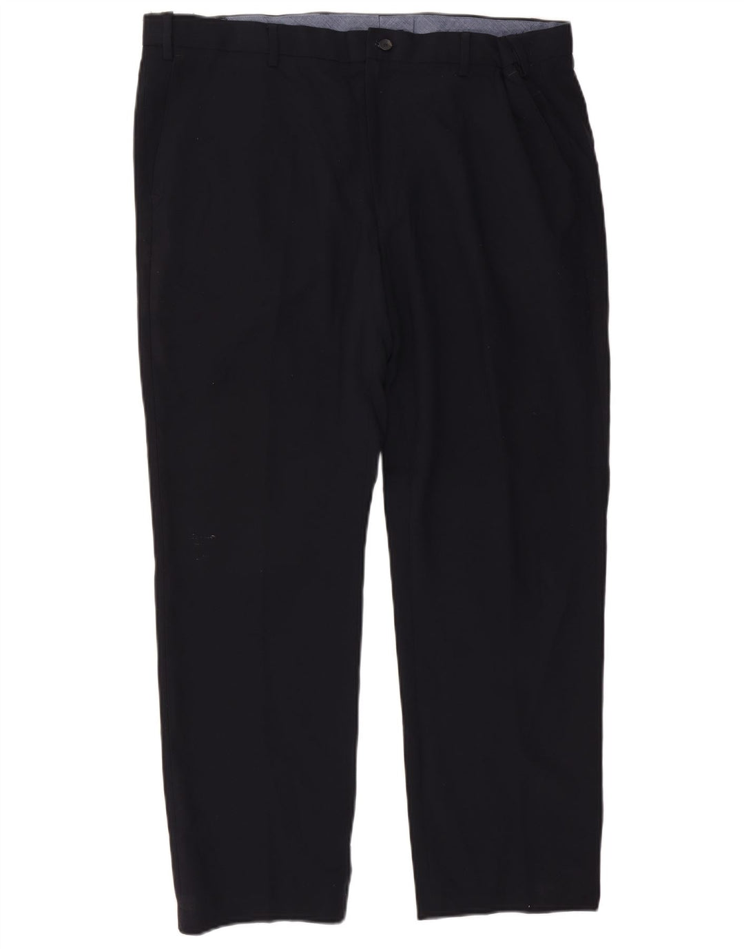 Marks & Spencer Mens Straight Chino Trousers W42 L29 Navy Blue Polyester