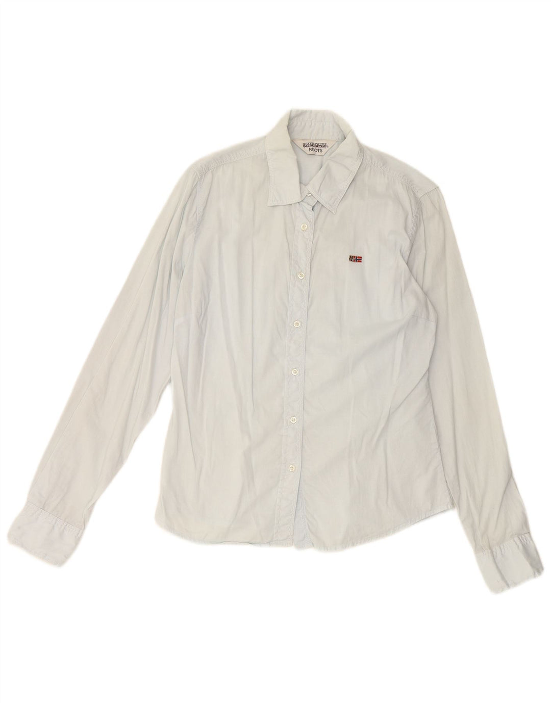 NAPAPIJRI Womens Geographic Oversized Shirt UK 10 Small Blue