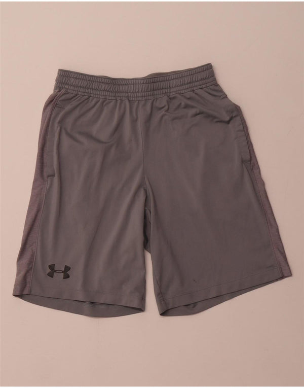 UNDER ARMOUR Mens Heat Gear Sport Shorts Small  Grey Colourblock
