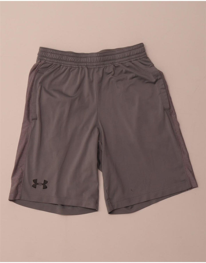 UNDER ARMOUR Mens Heat Gear Sport Shorts Small  Grey Colourblock
