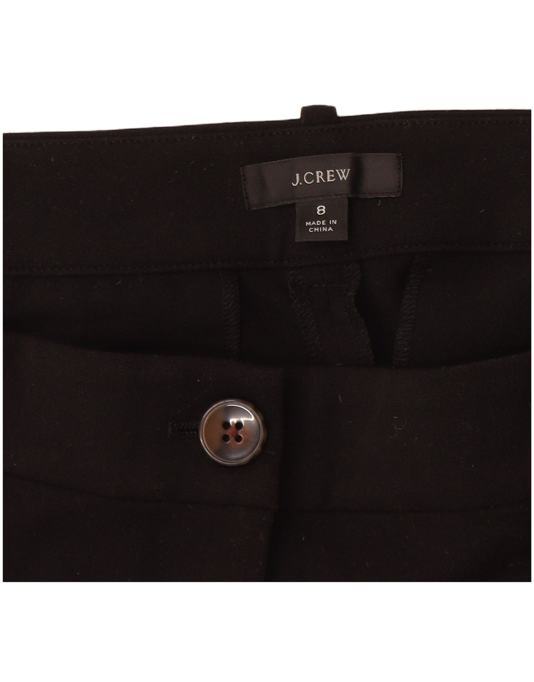 J. CREW Womens Slim Chino Trousers US 8 Medium W28 L27 Black Polyester