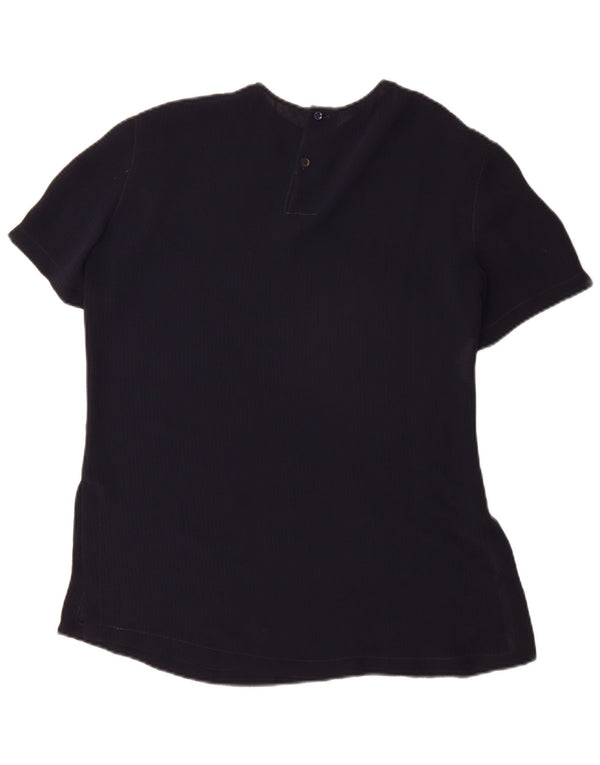 EMPORIO ARMANI Womens Blouse Top UK 12 Medium Navy Blue