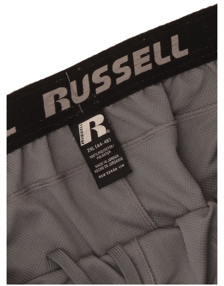 Russell Athletic Mens Sport Shorts 2XL Grey Polyester