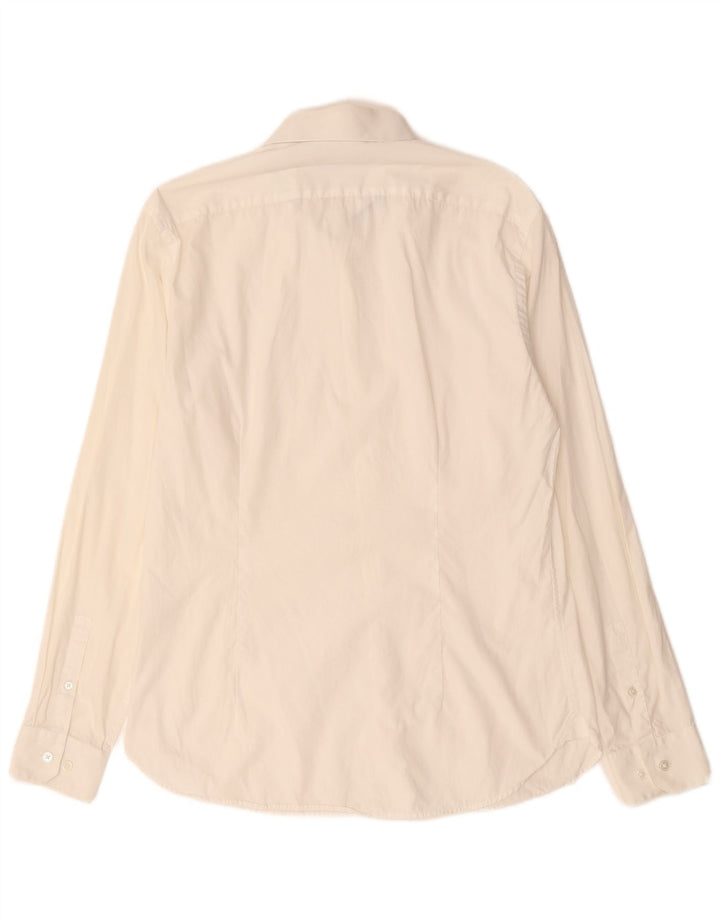 Dkny Mens Shirt Size 15 1/2 Medium White Cotton