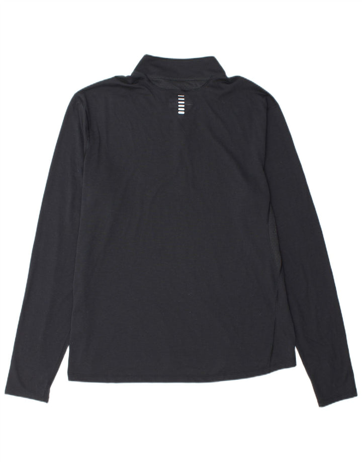 UNDER ARMOUR Mens Heat Gear Zip Neck Pullover Tracksuit Top XL Black