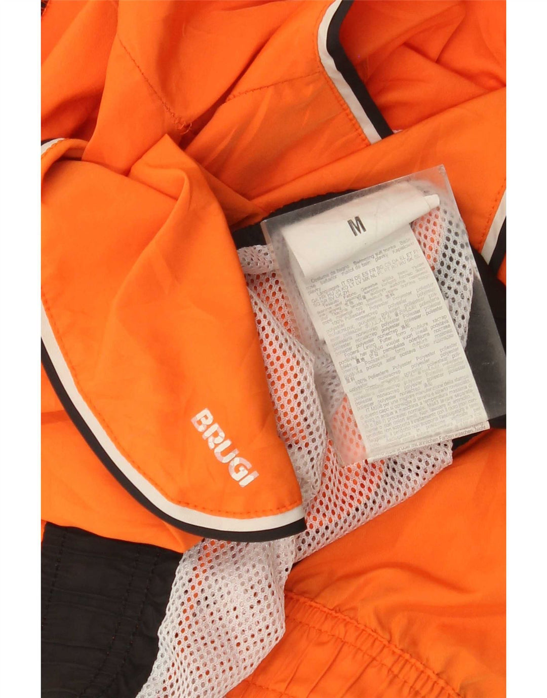 Brugi Mens Swimming Shorts Medium Orange Polyester