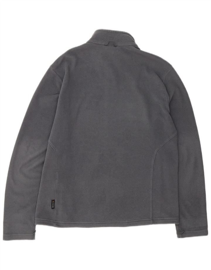 JACK WOLFSKIN Mens Fleece Jacket UK 40 Large Grey Polyester