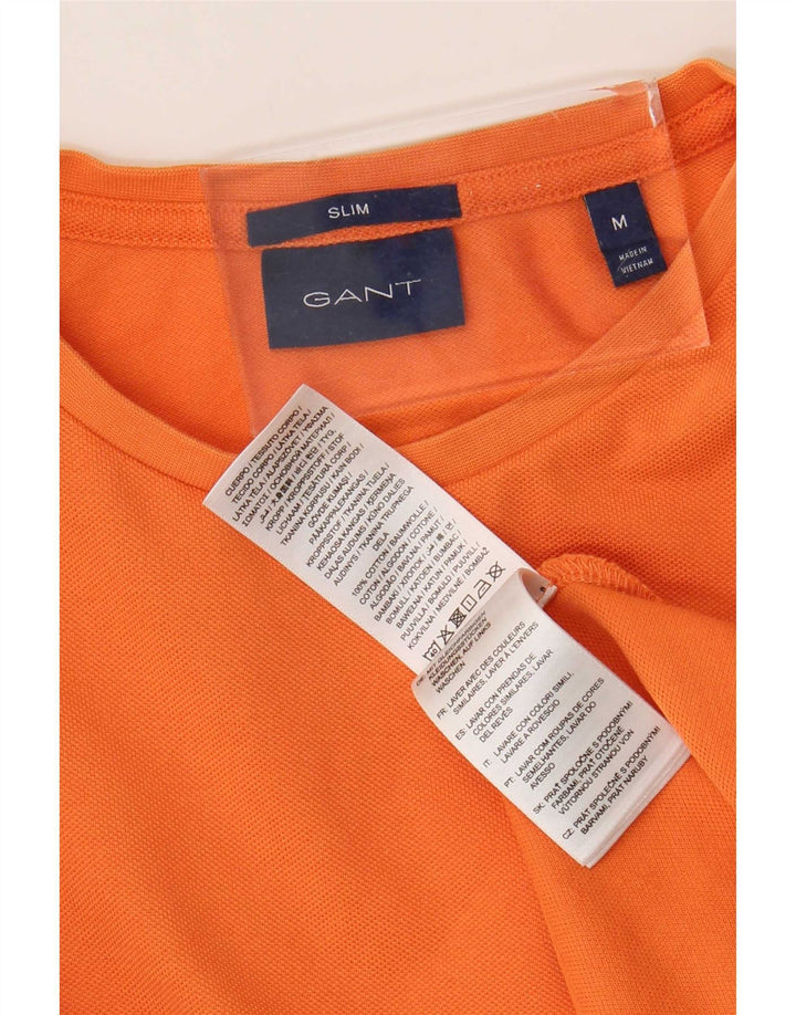 Gant Mens Slim Fit T-Shirt Top Medium Orange Cotton