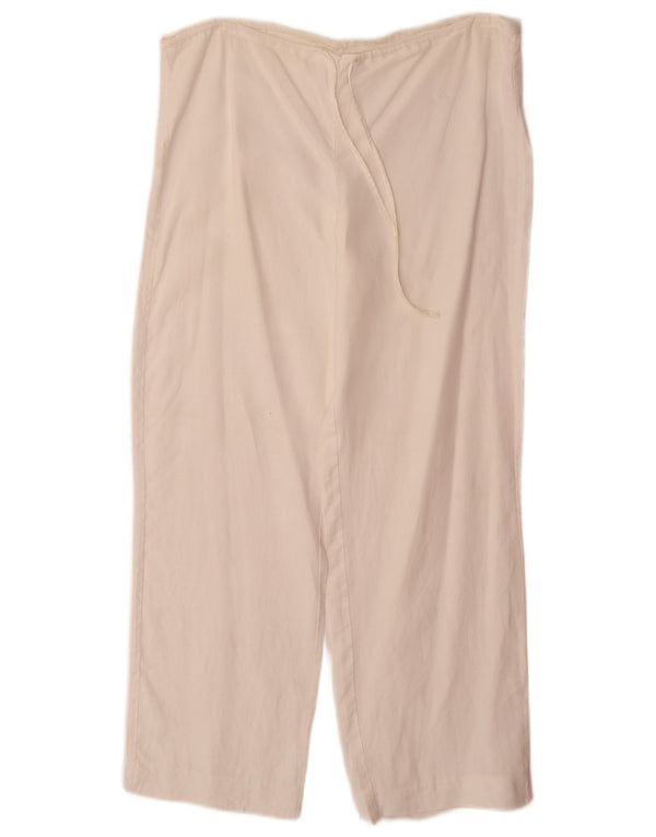 Vintage Womens Straight Casual Trousers W34 L29 White