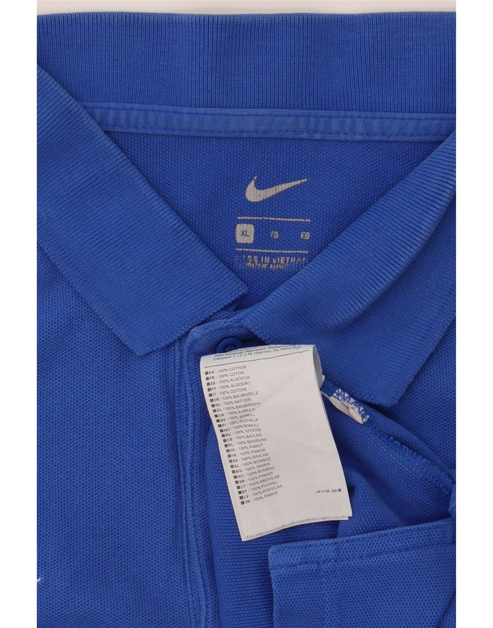 NIKE Mens Polo Shirt XL Blue Cotton Vintage Nike and Second-Hand Nike from Messina Hembry 