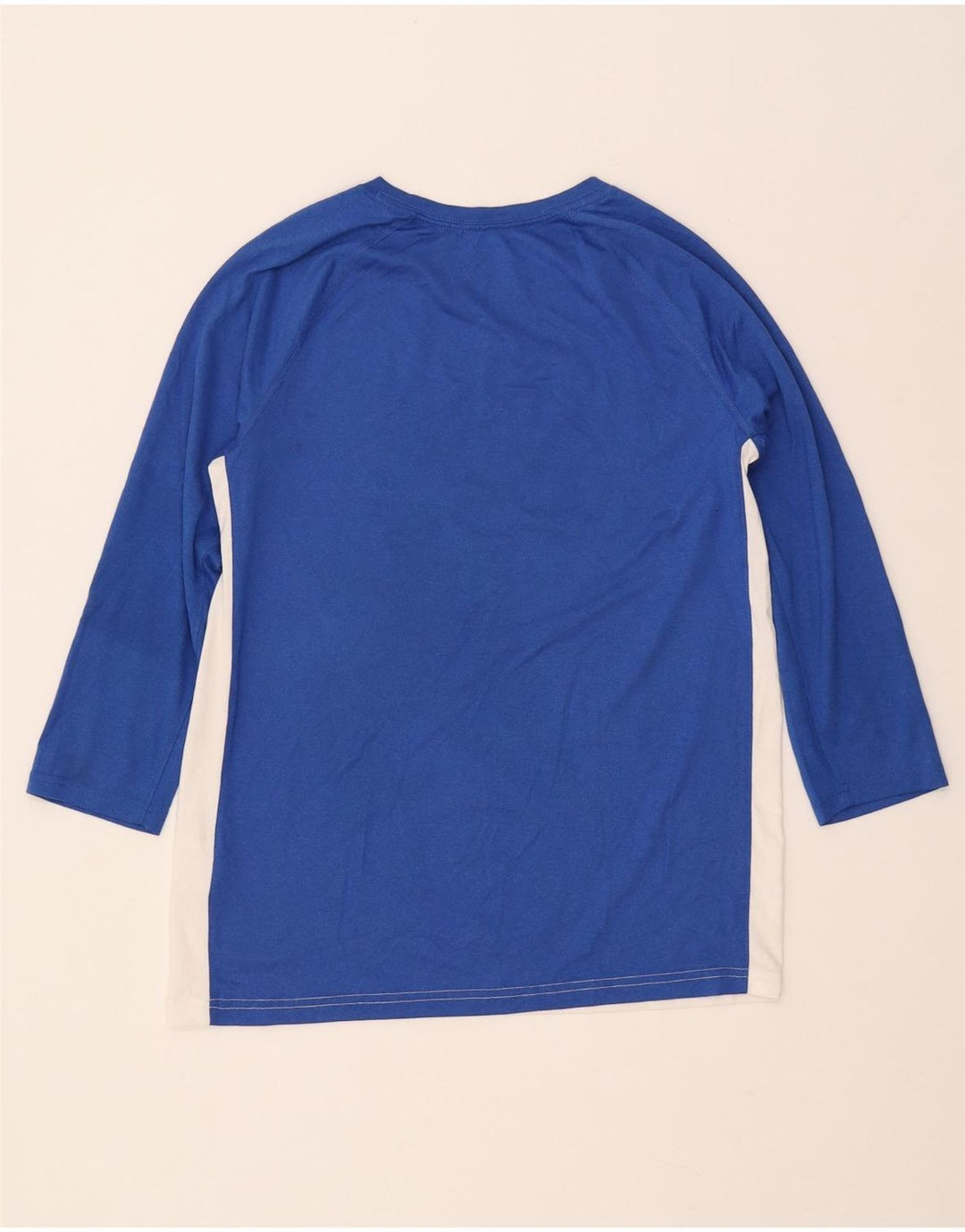 NIKE Womens Dri Fit Graphic Top 3/4 Sleeve UK 18 XL White Colourblock