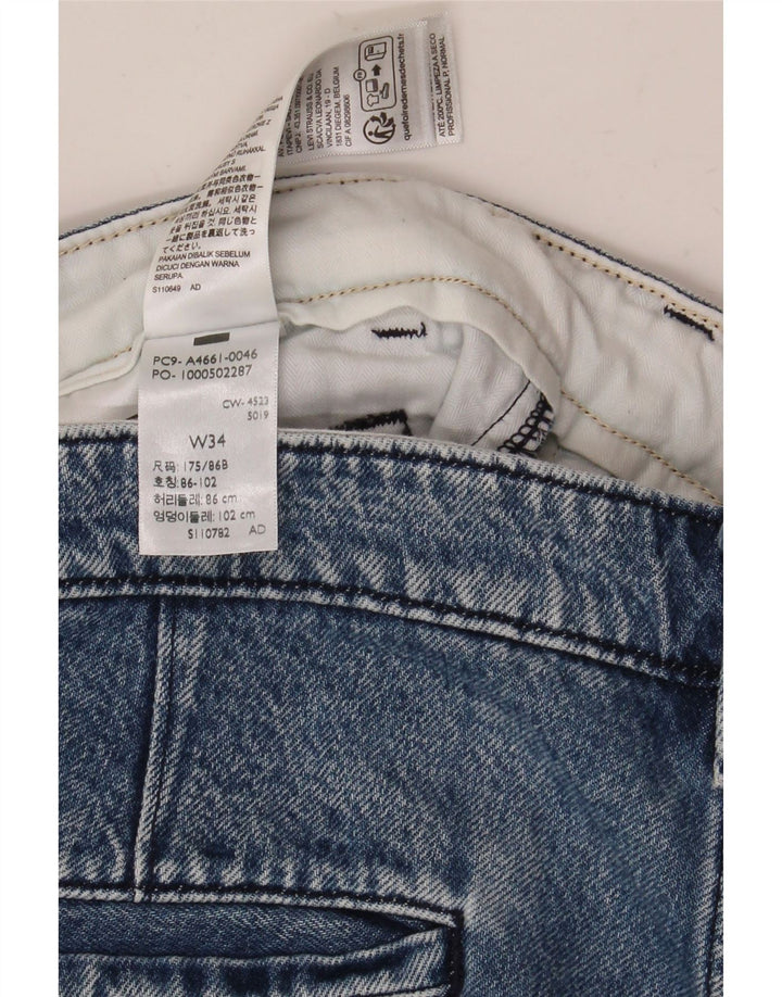 Levi's Womens Denim Chino Shorts W34 Large Blue Cotton