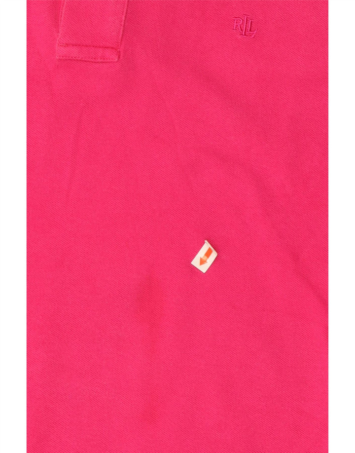 RALPH LAUREN Womens Polo Shirt UK 18 XL Pink Cotton