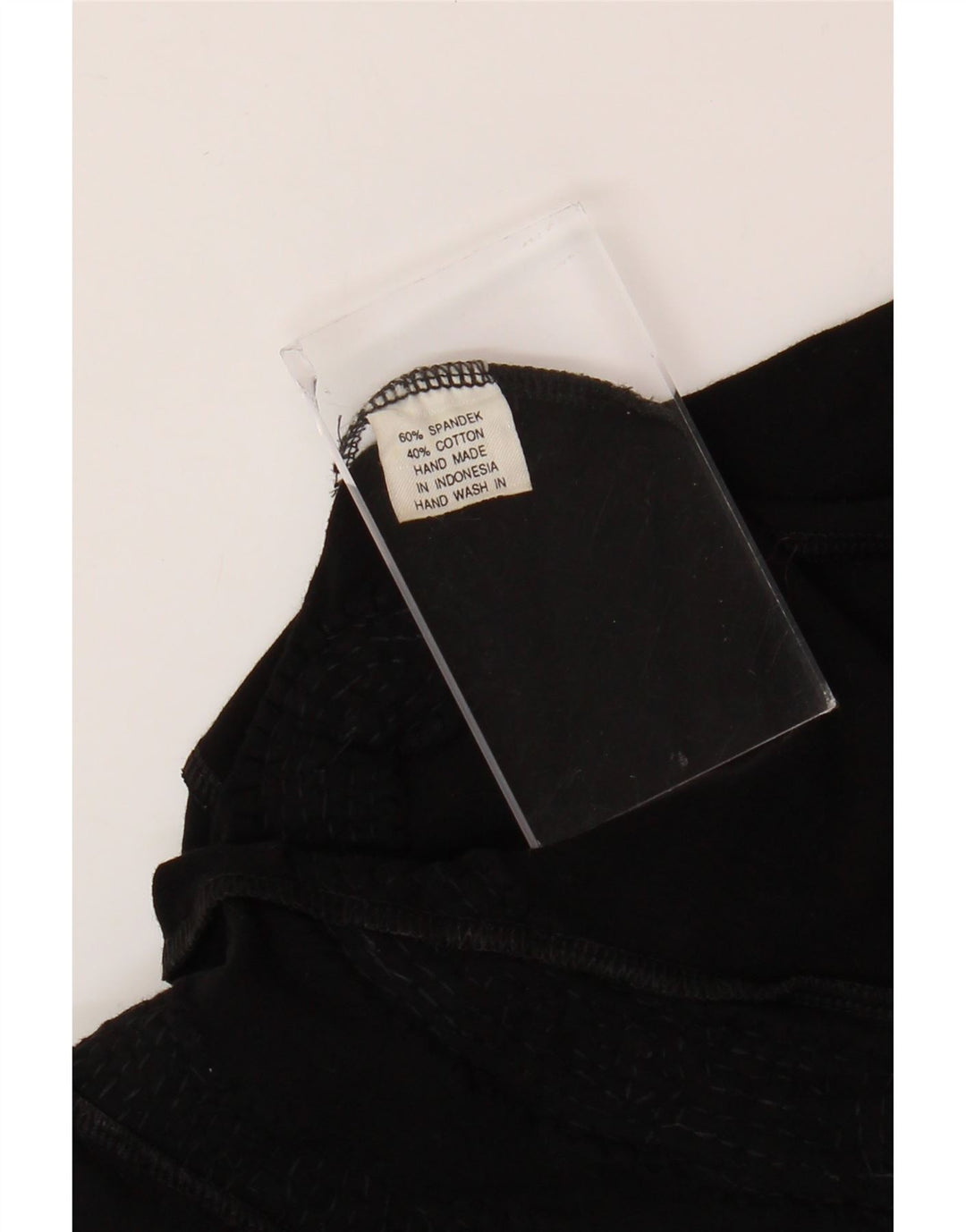 VINTAGE Womens Crop Shirt Blouse UK 12 Medium Black Floral Spandex