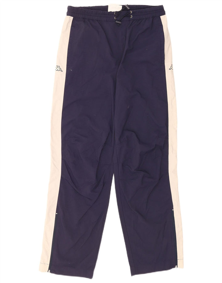 Kappa Mens Graphic Tracksuit Trousers Medium Navy Blue Colourblock