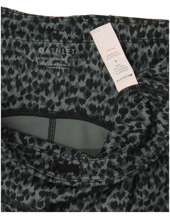 Athleta Womens Sport Shorts UK 8 Small Grey Animal Print Polyester
