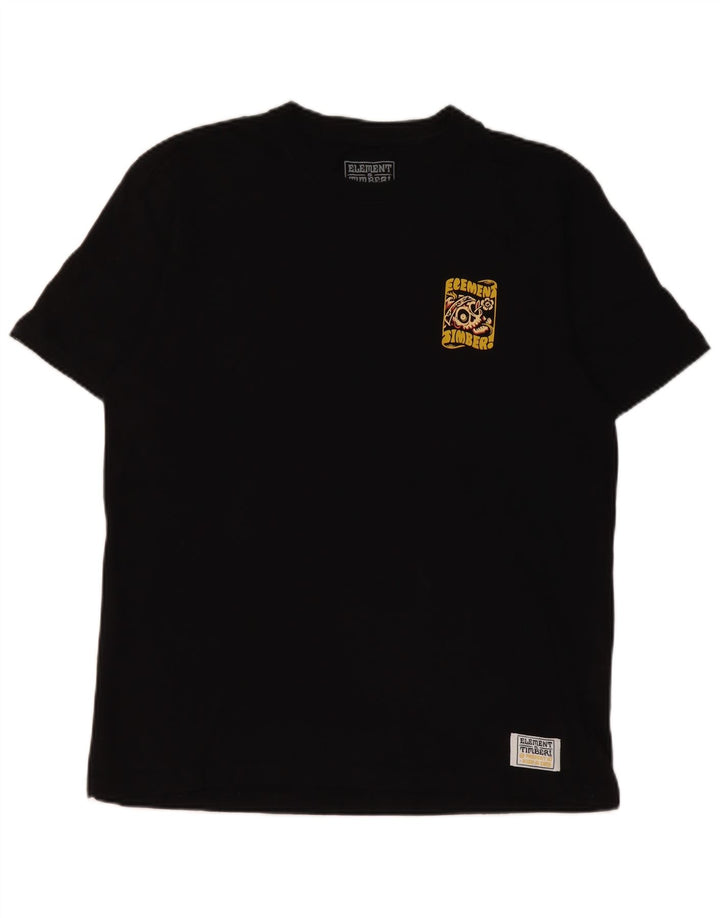 Element Mens Regular Fit Graphic T-Shirt Top Medium Black Cotton