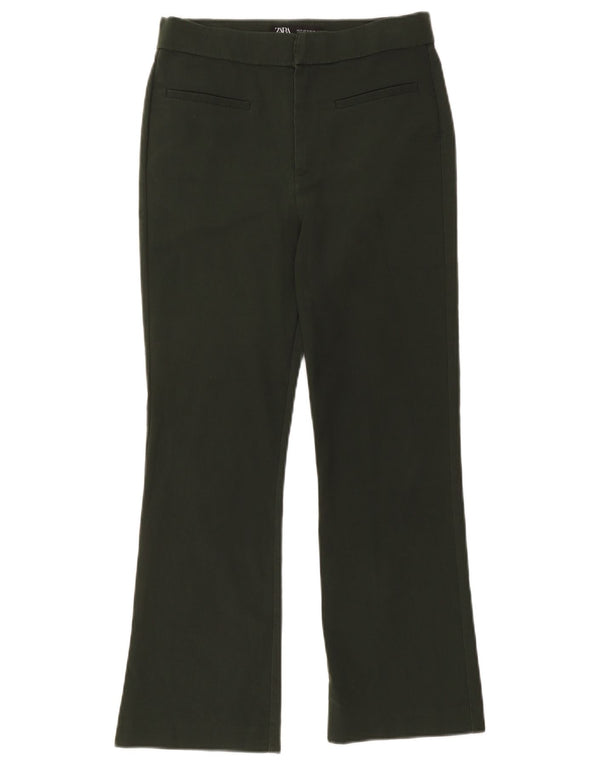 Zara Womens Bootcut Cropped Trousers Medium W28 L25 Khaki
