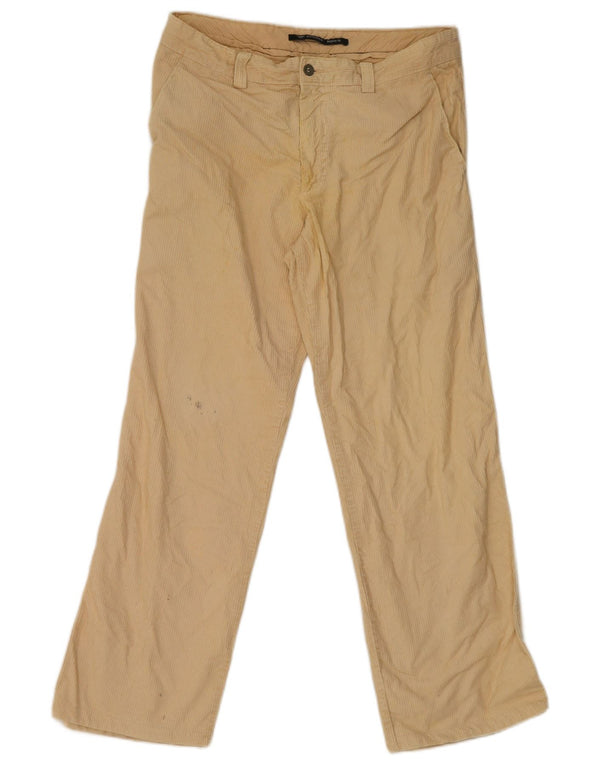 Dockers Mens Regular Fit Corduroy Trousers W34 L29 Beige
