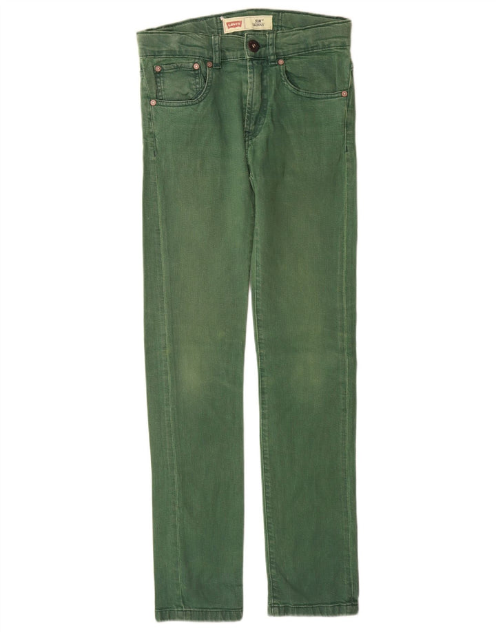 LEVI'S Boys 510 Skinny Jeans 11-12 Years W24 L28 Green Cotton