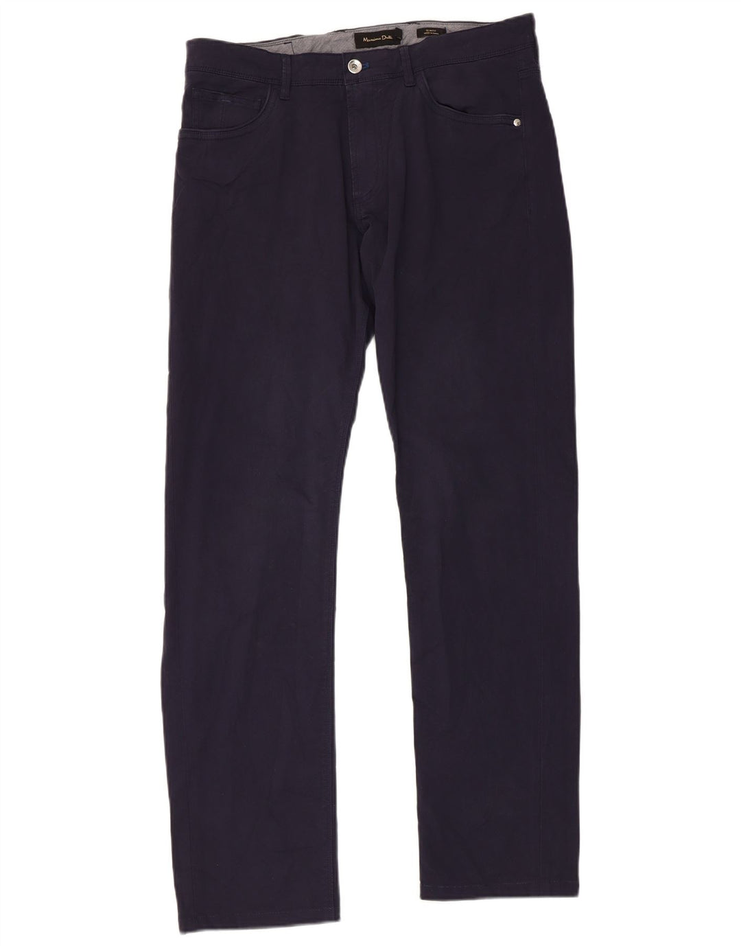 MASSIMO DUTTI Mens Slim Fit Casual Trousers EU 42 Large W32 L31 Navy Blue