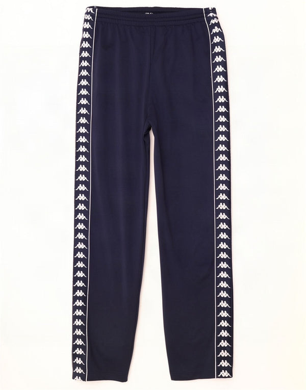 Kappa Mens Graphic Tracksuit Trousers Large Navy Blue Polyester