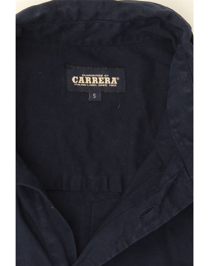 CARRERA Mens Shirt Small Navy Blue Cotton Vintage Carrera and Second-Hand Carrera from Messina Hembry 